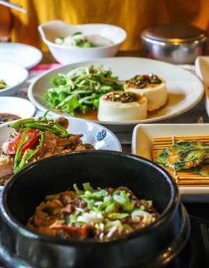 A Korean lunch.