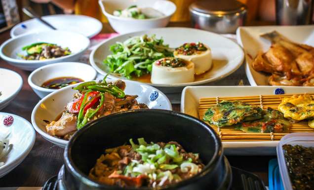 A Korean lunch.