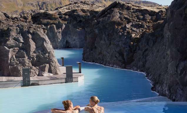 Bathing at Retreat at the Blue Lagoon in Iceland