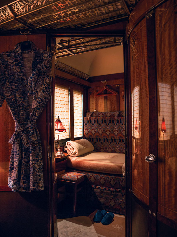 an elegant suite aboard the Venice Simplon-Orient-Express, A Belmond Train 
