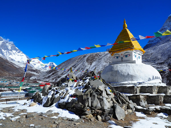 Buddhist shrines at Mt Everest Base Camp