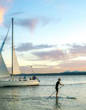 Sunset at Golden Gardens. Photo by Alabastro