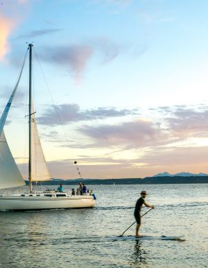 Sunset at Golden Gardens. Photo by Alabastro