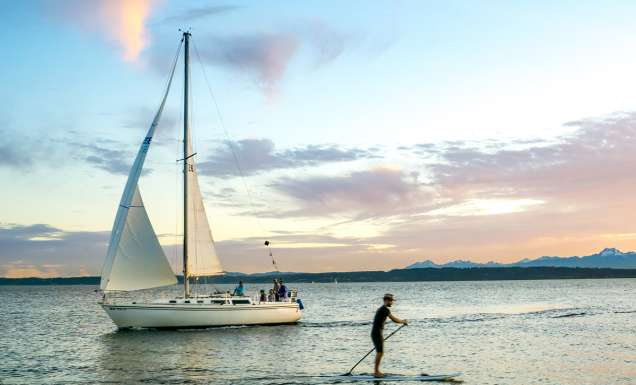 Sunset at Golden Gardens. Photo by Alabastro