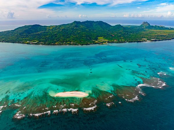 Tubuai Island pictured from above