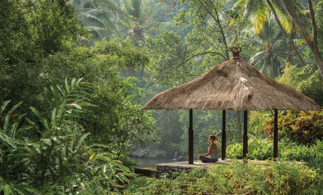 meditation by the river, Four Seasons Resort Bali at Sayan