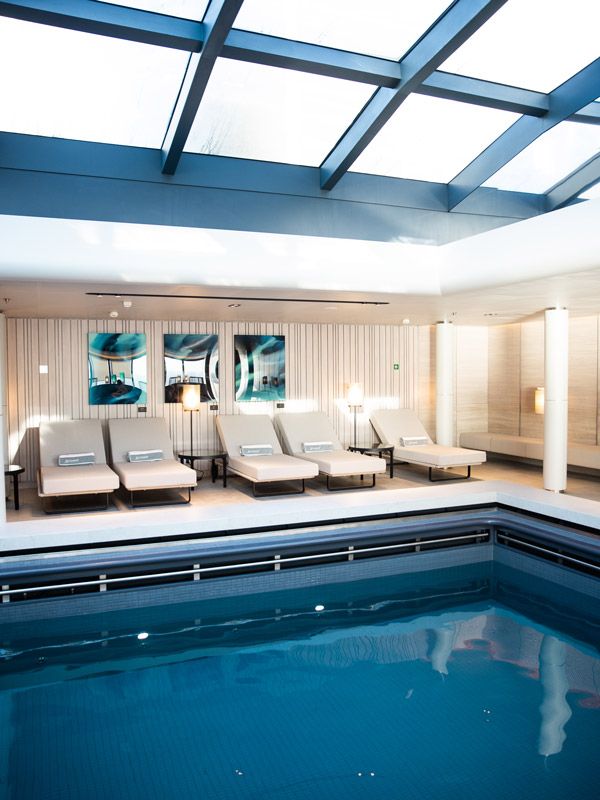 an indoor swimming pool onboard Le Commandant Charcot