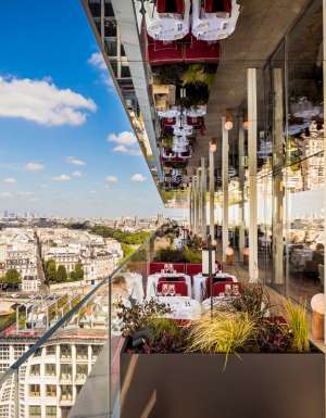 scenic views from the balcony of SO/ Paris