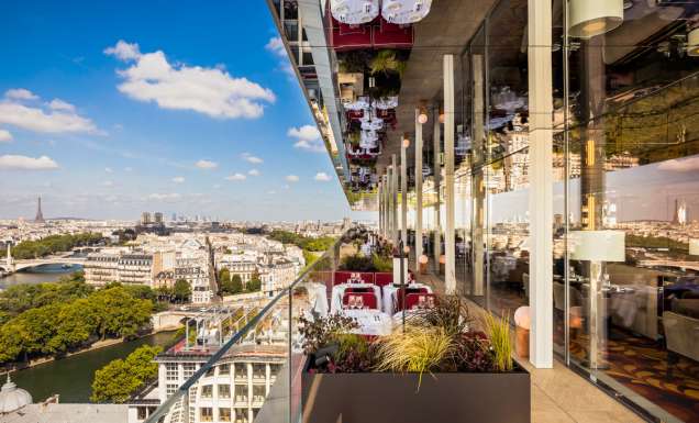scenic views from the balcony of SO/ Paris