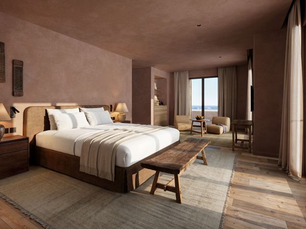 Soukana Terrace Suite bedroom, Zannier Bendor