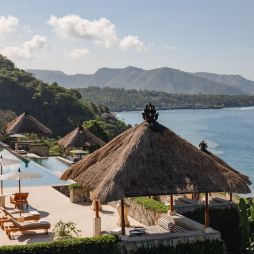 The main pool at Amankila in Bali