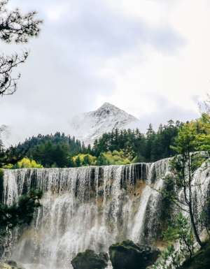 Cascading falls at Black Mountain Valley in China