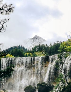Cascading falls at Black Mountain Valley in China