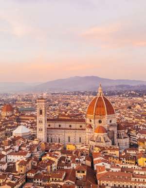 View of the city of Florence in Italy
