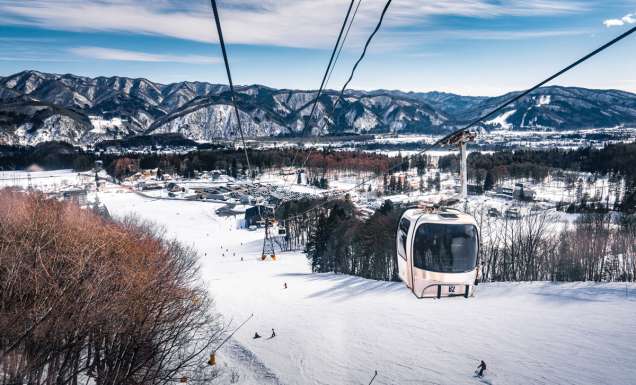 Ropeway, Cable car in Hakuba, Japan