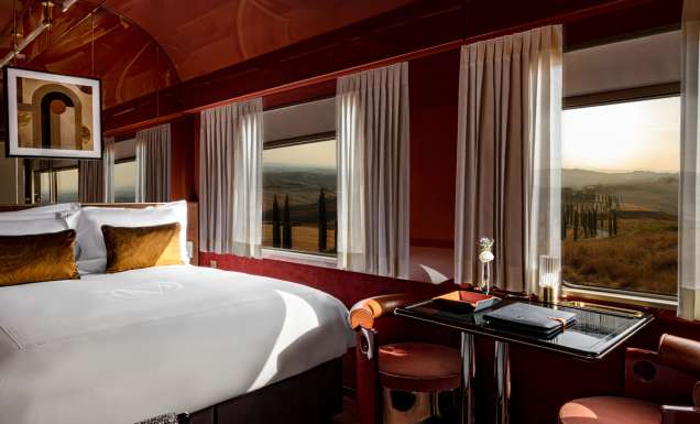 a cabin with a view at La Dolce Vita Orient Express Whispers at Midnight