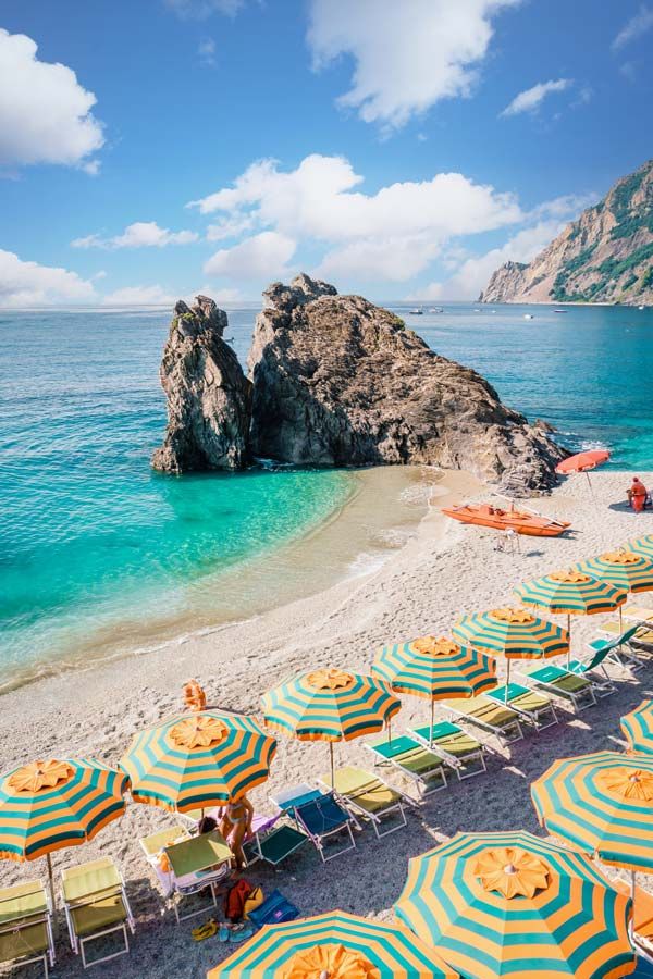 Monterosso al Mare pebble beach Cinque Terre, Italy