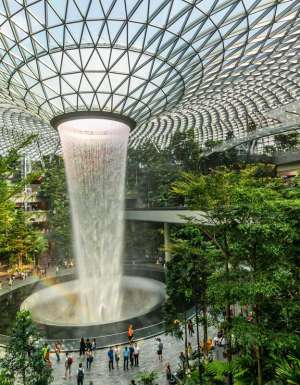 The Jewel Rain Vortex at Singapore Changi Airport