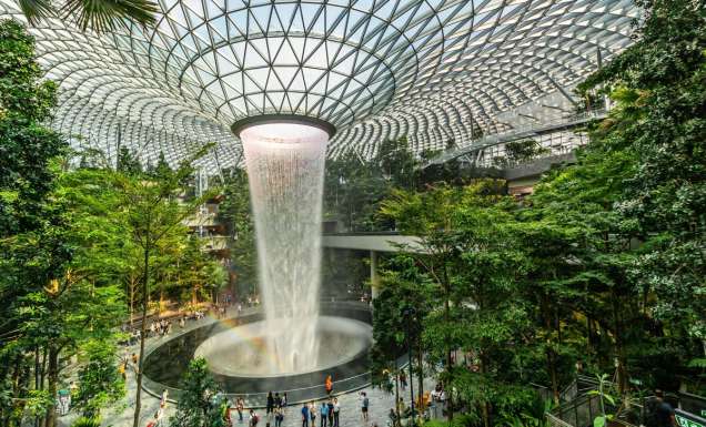 The Jewel Rain Vortex at Singapore Changi Airport