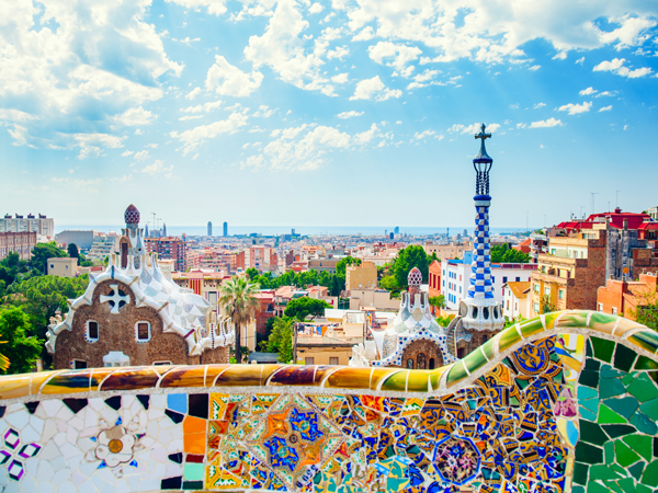 Park Güell in Barcelona, Spain