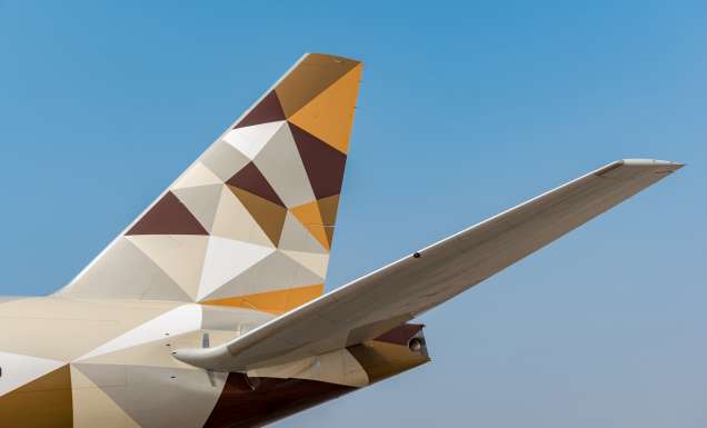 etihad plane tail