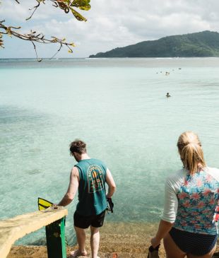 Swim with giant clams and relax by turquoise waters at this Samoan sanctuary