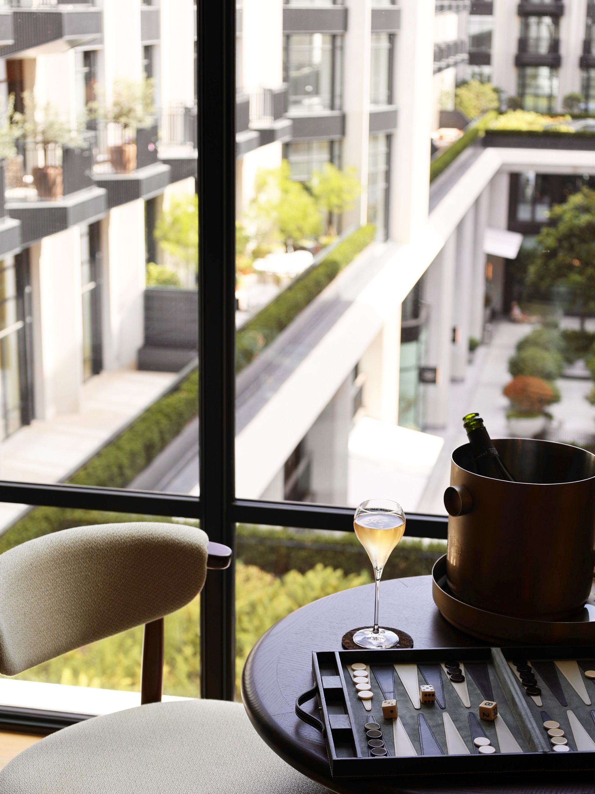 Refreshments in Deluxe Room of Six Senses London