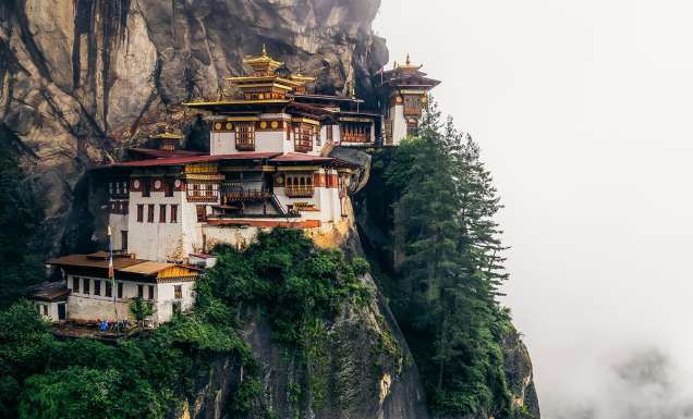 Sacred monastery Paro Taktsang (Tiger’s Nest) in Bhutan