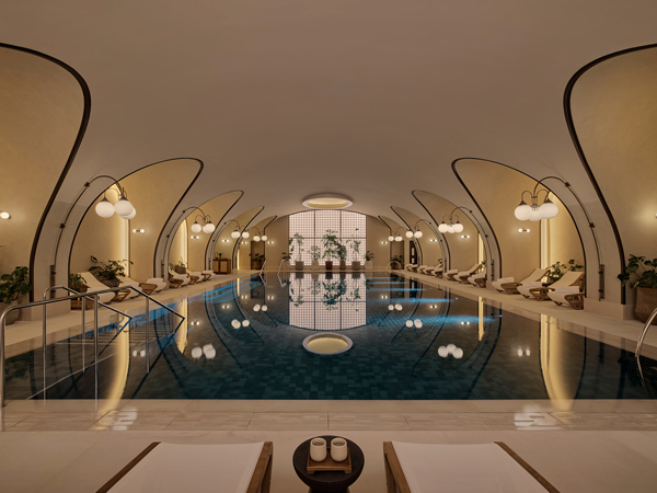 Six Senses London magnesium pool.