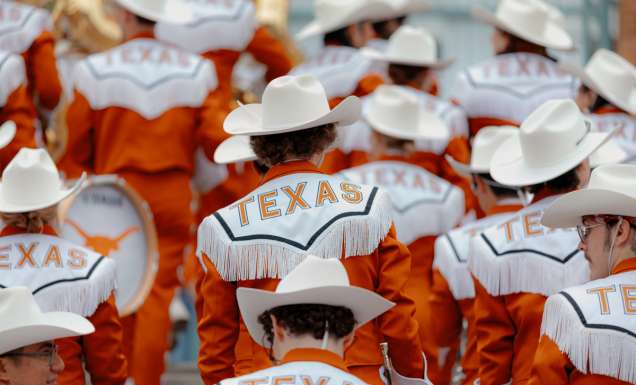 the Texas Longhorns marching band