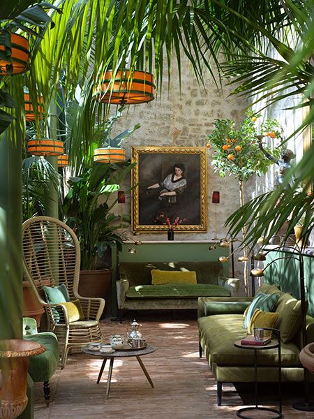 Palm Court at Italy’s Reschio Hotel