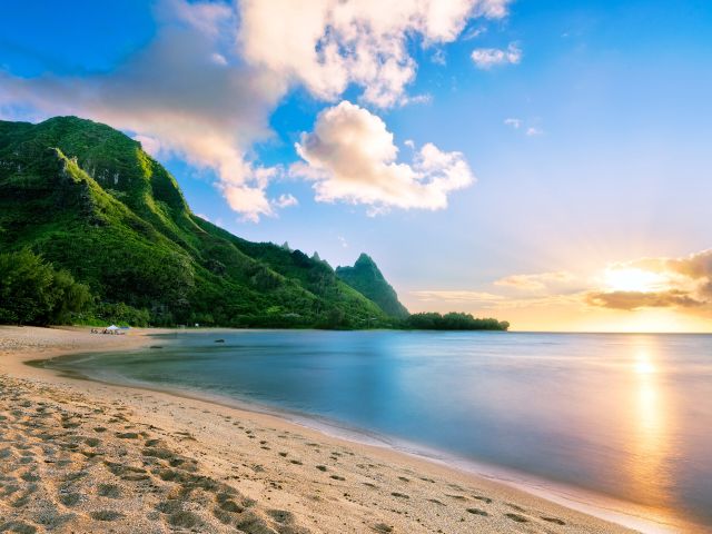 Bali Hai from Tunnels Beach, Kauai, Hawaii