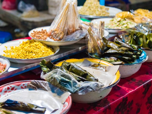 a food stall at Gianyar Night Market in Bali