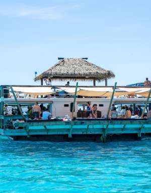 the floating club at Cloud 9, Denarau Island in Fiji