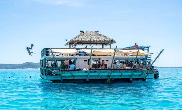the floating club at Cloud 9, Denarau Island in Fiji