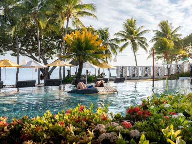 the pool at Sofitel Resort and Spa, Fiji