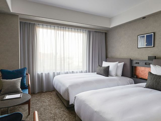 the twin room at Nohga Hotel Kiyomizu Kyoto 