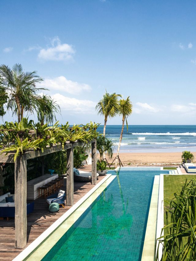 a beachfront pool at NoKu Beach House, Seminyak