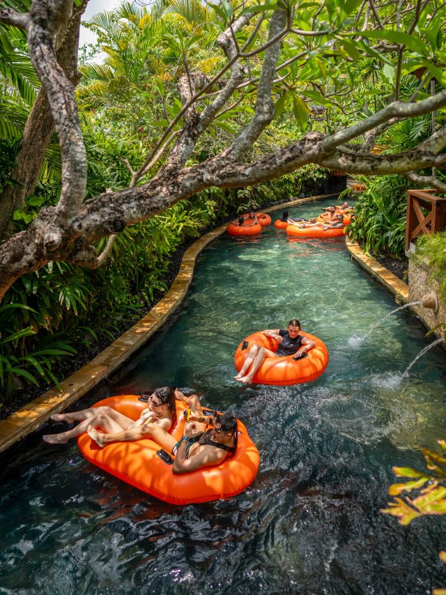 the lazy river at Waterbom, Kuta 