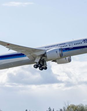 ANA aircraft flying