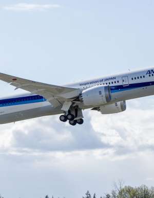 ANA aircraft flying