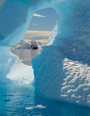 an ice window at Wilhelmina Bay