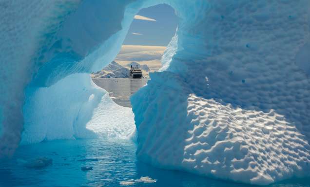 an ice window at Wilhelmina Bay