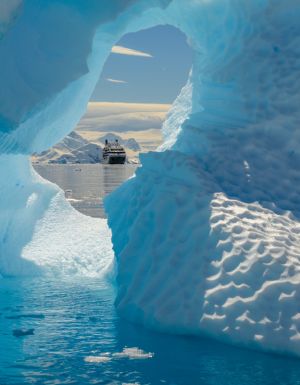 an ice window at Wilhelmina Bay