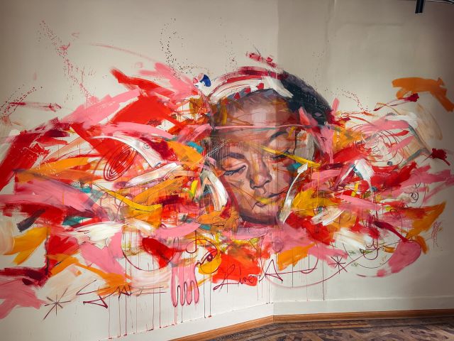 street mural by artist Jade Rivera in Barranco, Lima