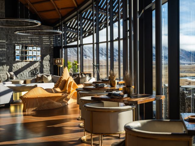 the dining space at The Lindis Lodge