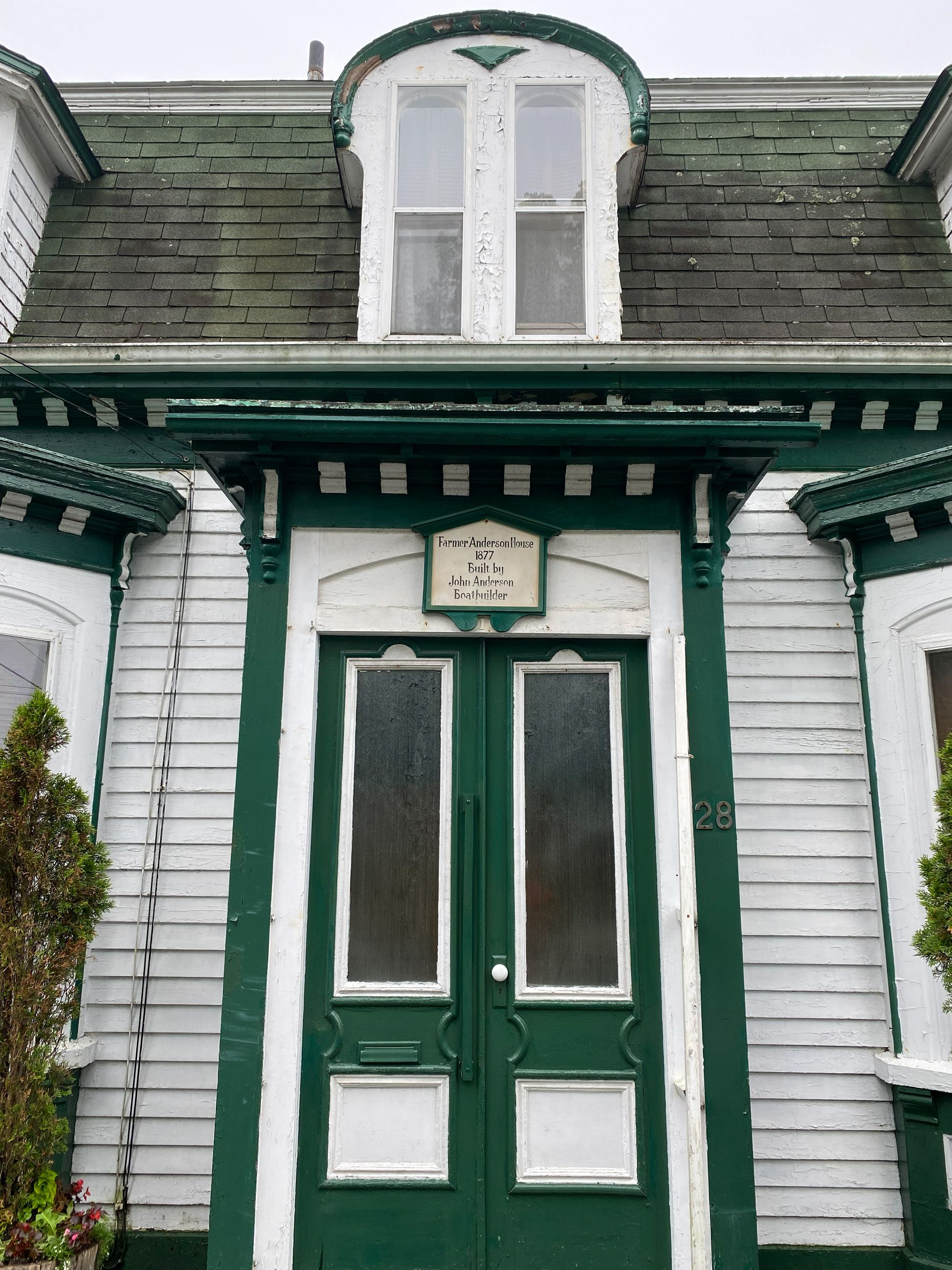 Colourful heritage buildings in Lunenberg Nova Scotia