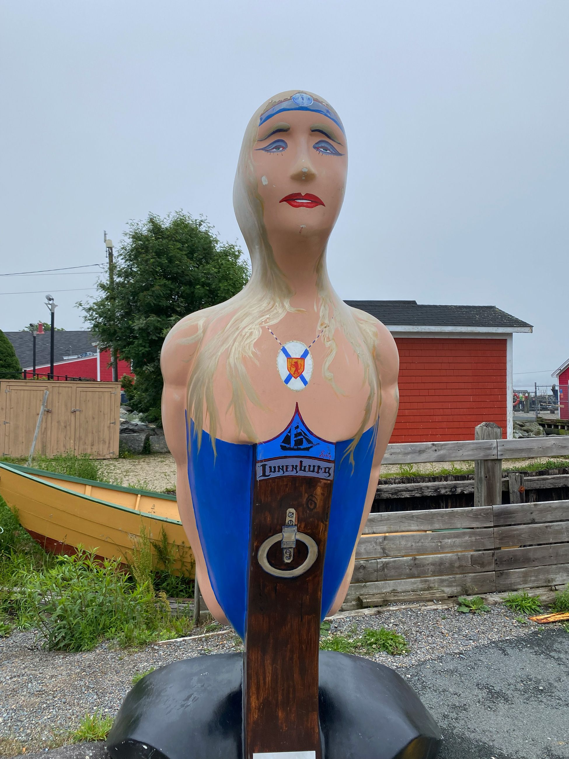 Sculptures by the water in Lunenberg