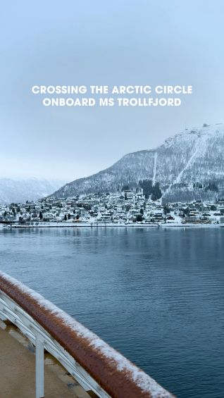 Crossing the Arctic Circle onboard Hurtigruten’s MS Trollfjord