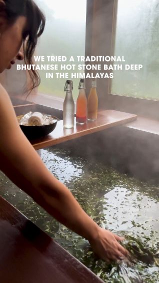 We tried a traditional hot stone bath deep in the Himalayas